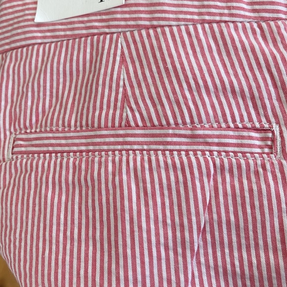 Crown & Ivy size 14 pink and white striped chino pocketed shorts cotton - Picture 14 of 15